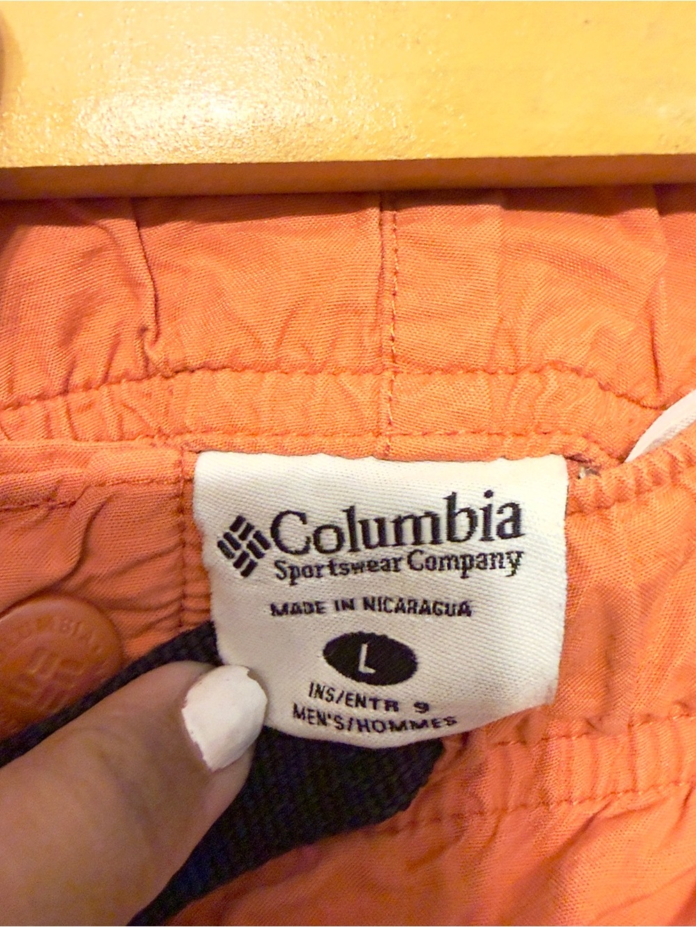 Columbia Orange Outdoor Short Orange Men Size L - Picture 10 of 11